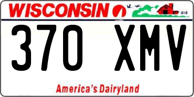 WI license plate 370XMV
