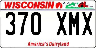 WI license plate 370XMX