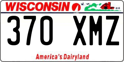 WI license plate 370XMZ