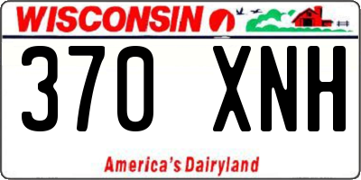WI license plate 370XNH