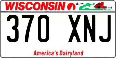 WI license plate 370XNJ