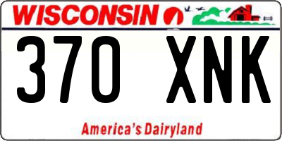 WI license plate 370XNK