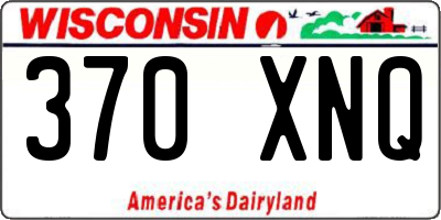 WI license plate 370XNQ