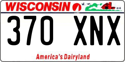 WI license plate 370XNX