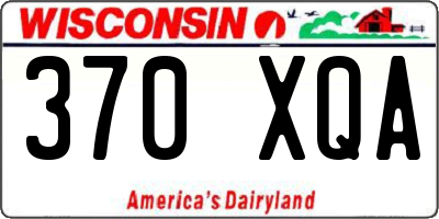 WI license plate 370XQA