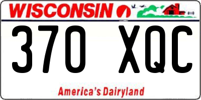 WI license plate 370XQC