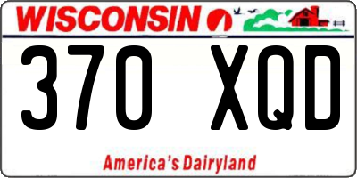 WI license plate 370XQD