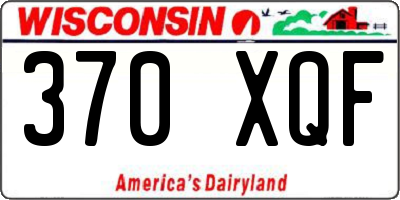 WI license plate 370XQF