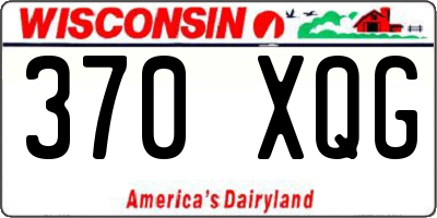 WI license plate 370XQG
