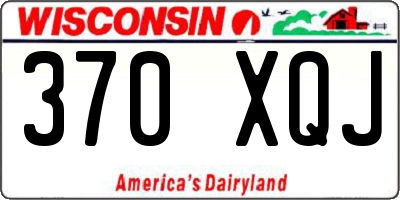 WI license plate 370XQJ