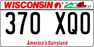 WI license plate 370XQO