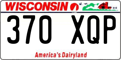 WI license plate 370XQP