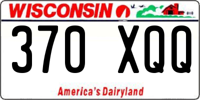 WI license plate 370XQQ