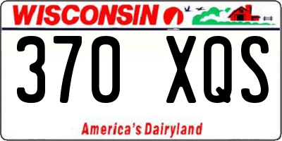 WI license plate 370XQS