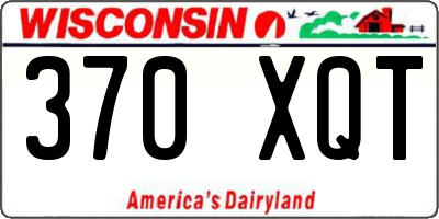 WI license plate 370XQT