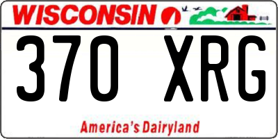 WI license plate 370XRG