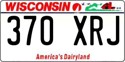 WI license plate 370XRJ