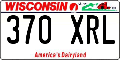 WI license plate 370XRL