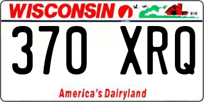 WI license plate 370XRQ