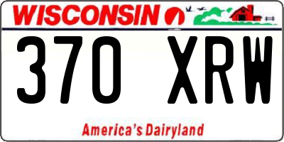WI license plate 370XRW