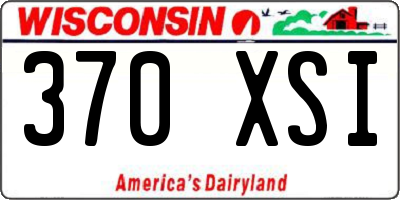 WI license plate 370XSI