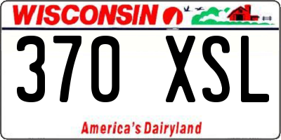 WI license plate 370XSL