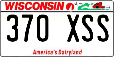 WI license plate 370XSS