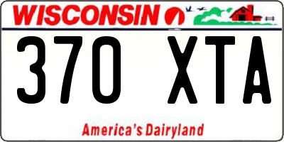 WI license plate 370XTA