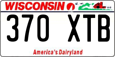 WI license plate 370XTB