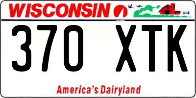 WI license plate 370XTK