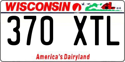 WI license plate 370XTL