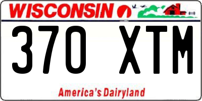 WI license plate 370XTM
