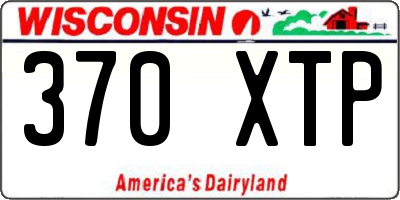 WI license plate 370XTP