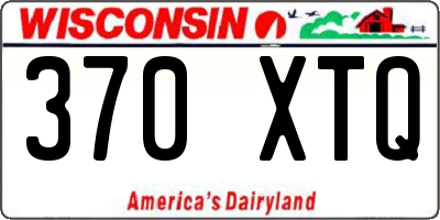 WI license plate 370XTQ