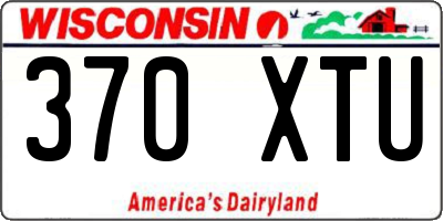 WI license plate 370XTU
