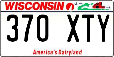 WI license plate 370XTY