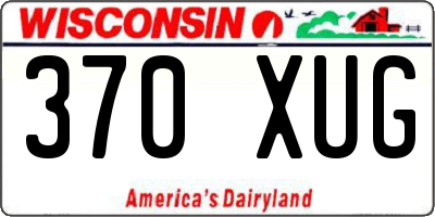 WI license plate 370XUG