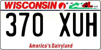 WI license plate 370XUH