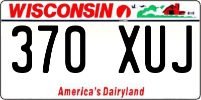 WI license plate 370XUJ