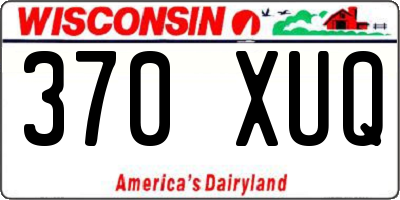 WI license plate 370XUQ