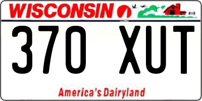 WI license plate 370XUT