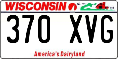 WI license plate 370XVG
