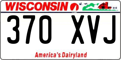 WI license plate 370XVJ