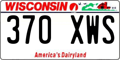 WI license plate 370XWS