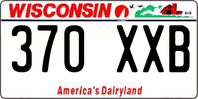 WI license plate 370XXB