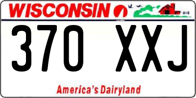 WI license plate 370XXJ