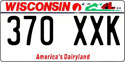 WI license plate 370XXK