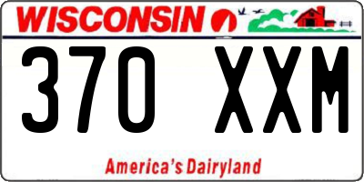 WI license plate 370XXM