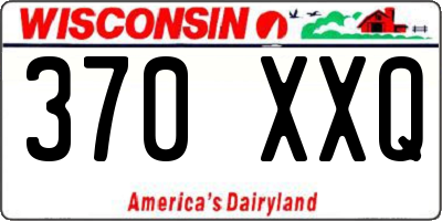 WI license plate 370XXQ