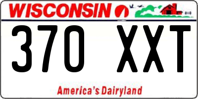 WI license plate 370XXT